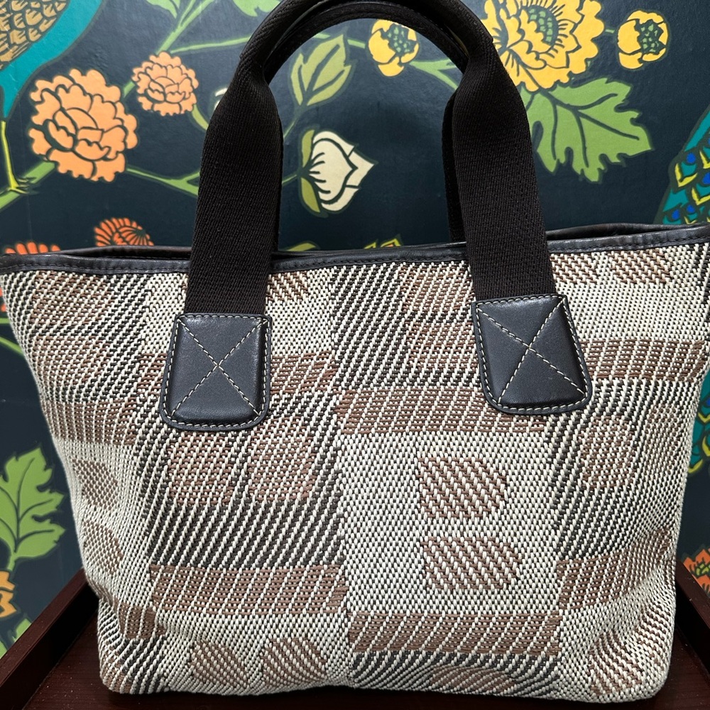 Bally Beige Vintage Woven Canvas Monogram Tote Bag - Made in Italy - Picture 3 of 11